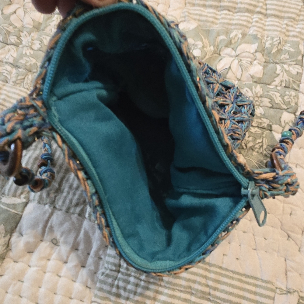 Blue Woven Crossbody Bag - Picture 5 of 5